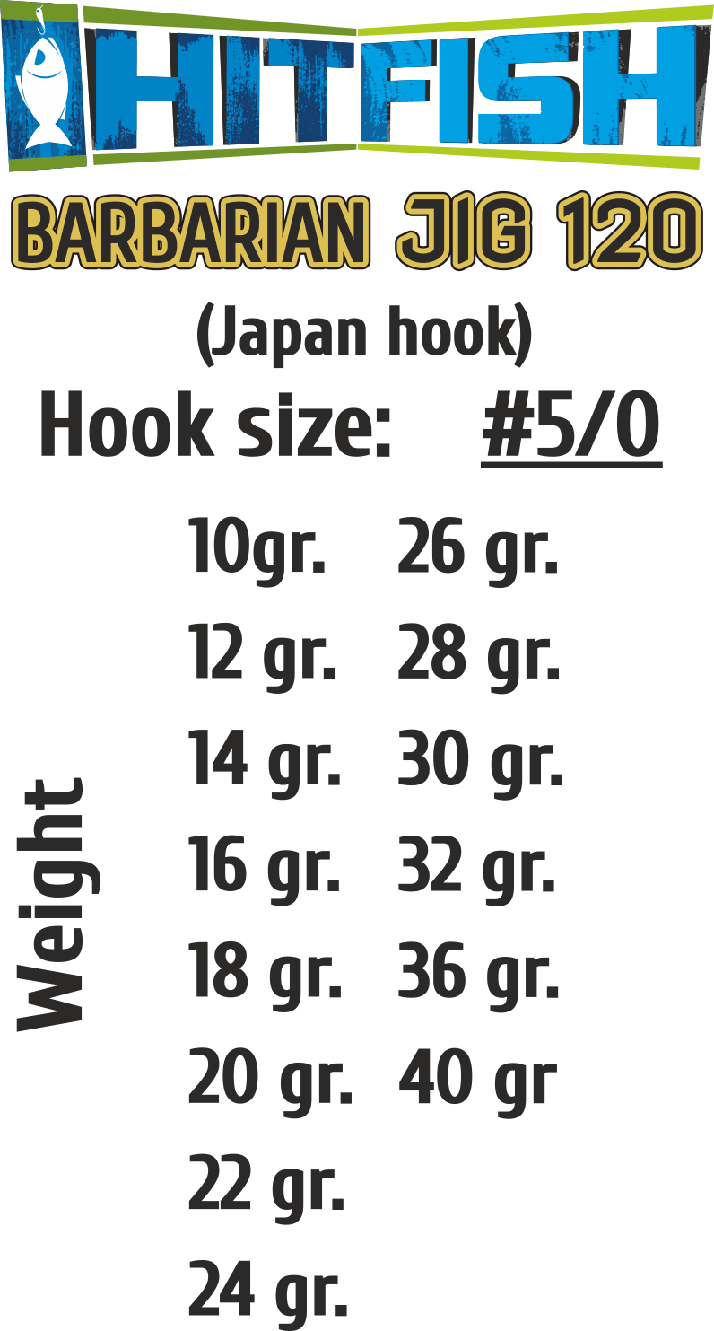 картинка Джиг-головки HITFISH BARBARIAN JIG 120 от производителя Hitfish