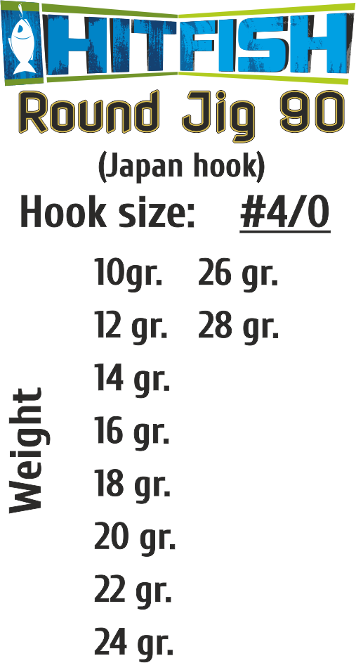 картинка Джиг-головки HITFISH Round Jig 90 от производителя Hitfish
