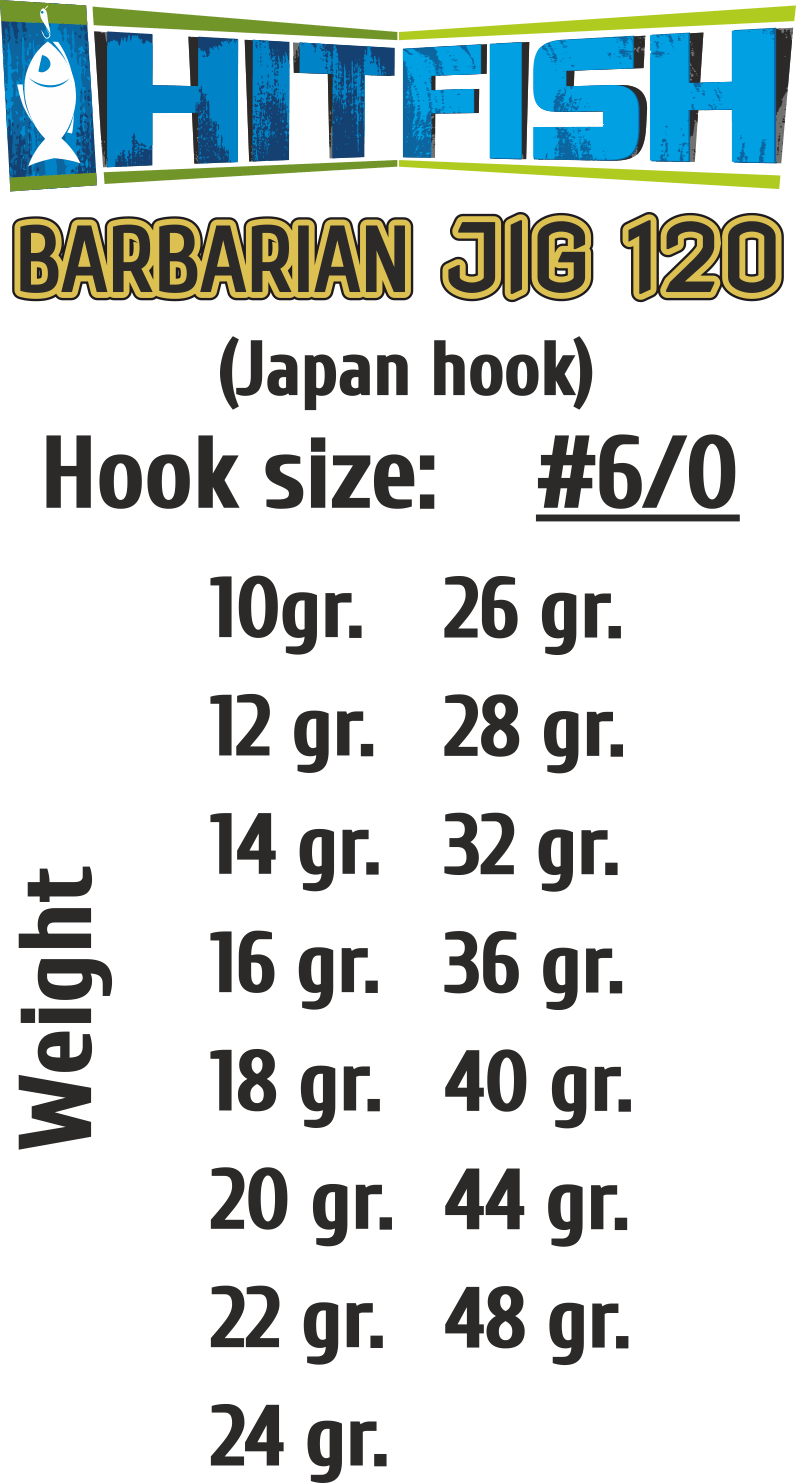 картинка Джиг-головки HITFISH BARBARIAN JIG 120 от производителя Hitfish
