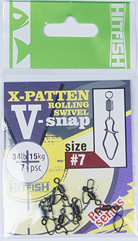 картинка Застежка с вертлюгом HITFISH X-Patten Rolling Swivel With V-Snap от производителя Hitfish
