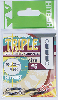 картинка Вертлюг HITFISH Triple Rolling Swivel  от производителя Hitfish