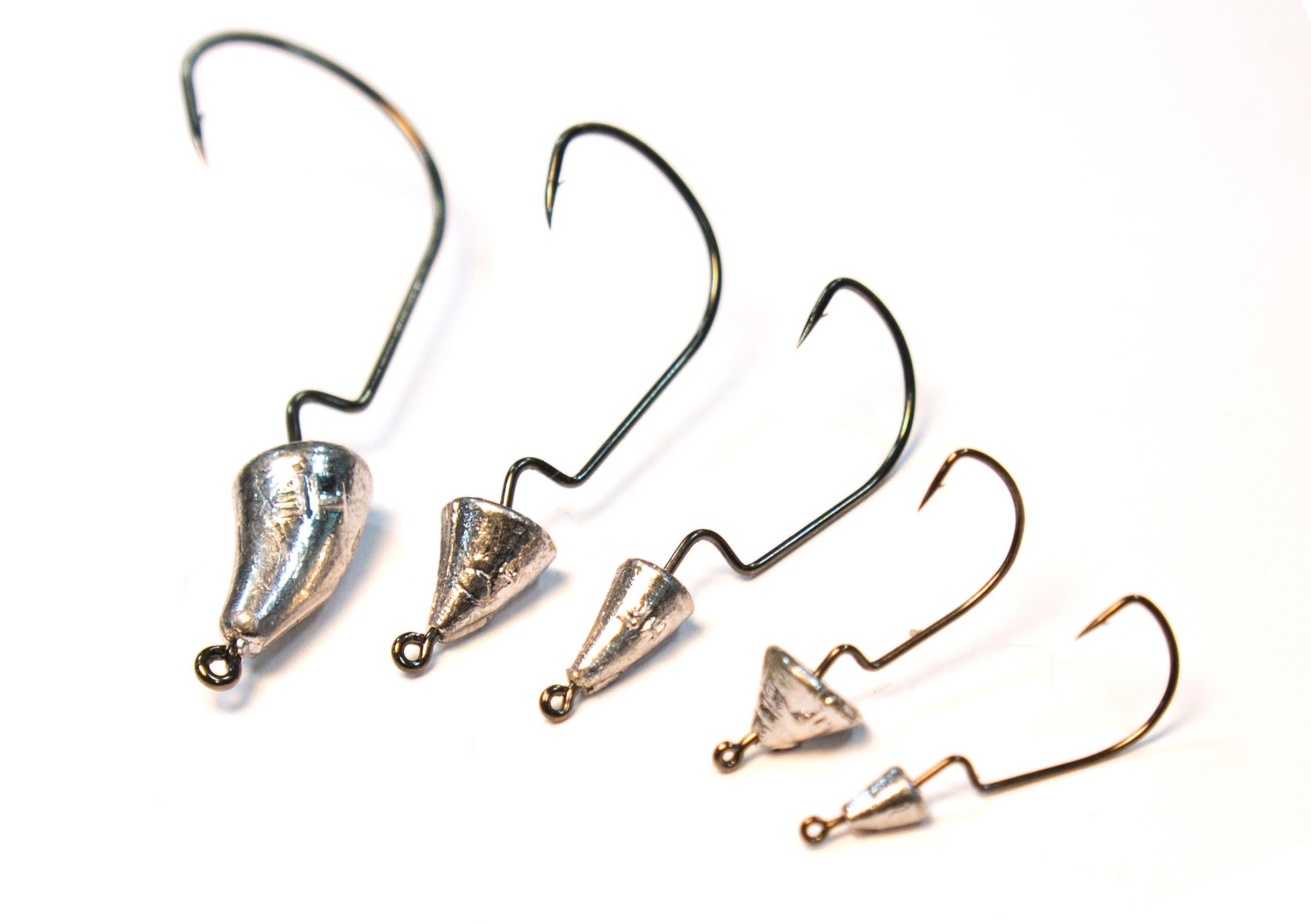 Jig head on offset hook