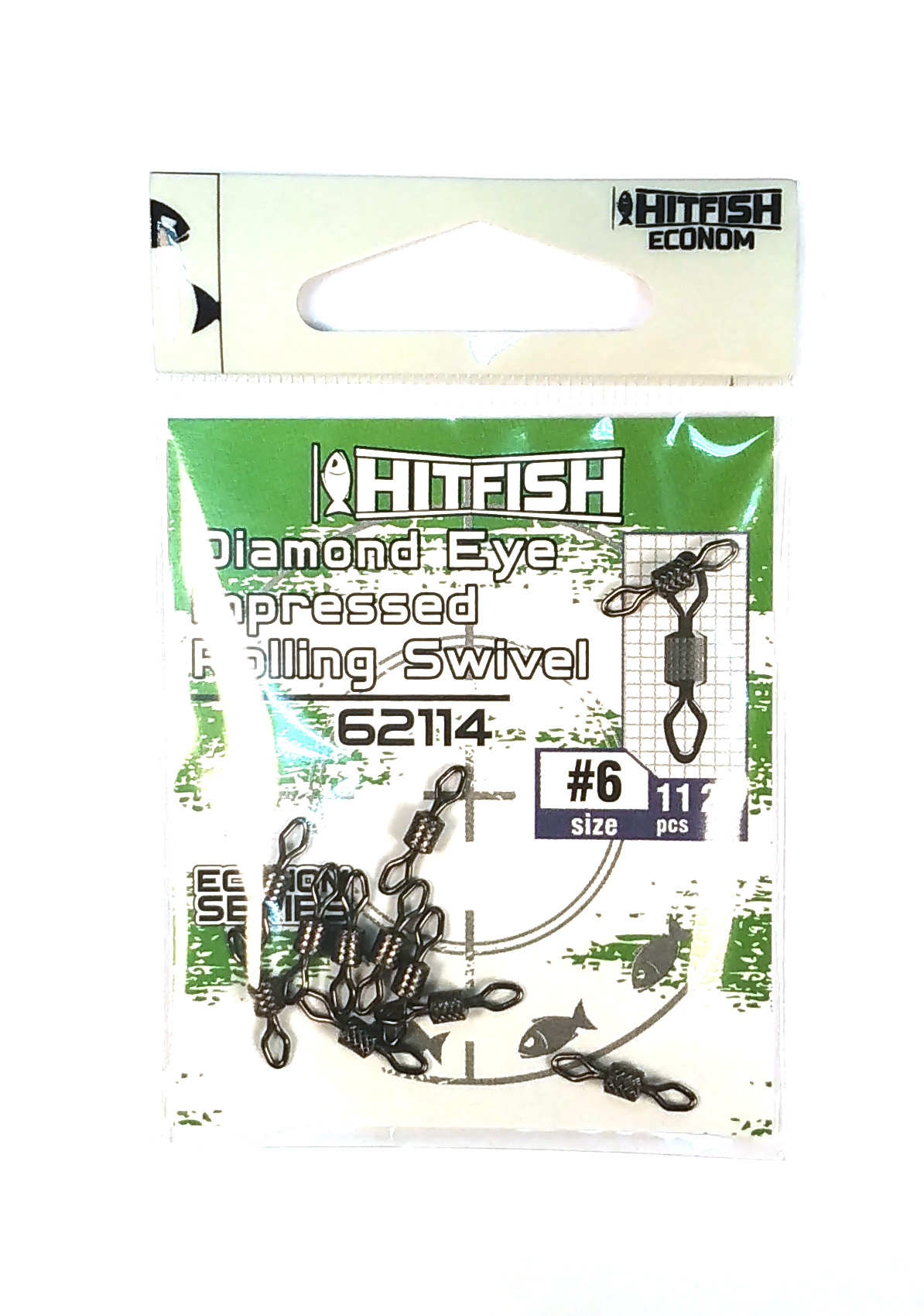 картинка Diamond Eye imprssed Rolling Swivel 62114 от производителя Hitfish